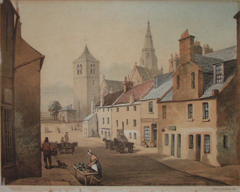 Letterpress - Castle St. Cathedral & Square Tower, Now Removed - Miller